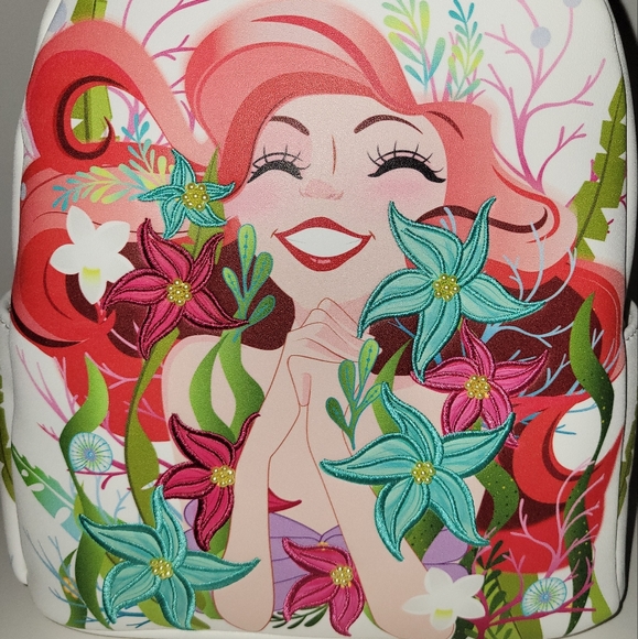Danielle Nicole Disney The Little Mermaid Ariel Floral Mini Backpack - Picture 7 of 10